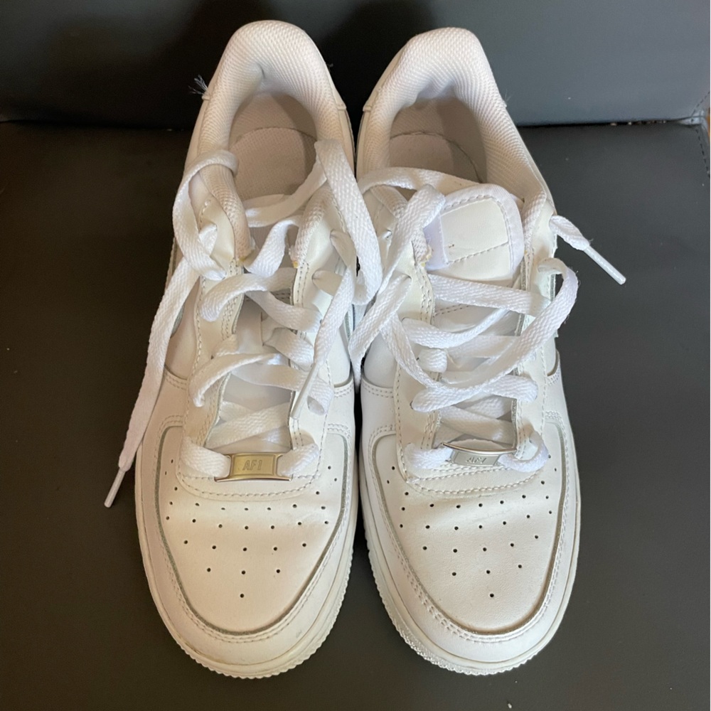 Nike white AirForce size 5y